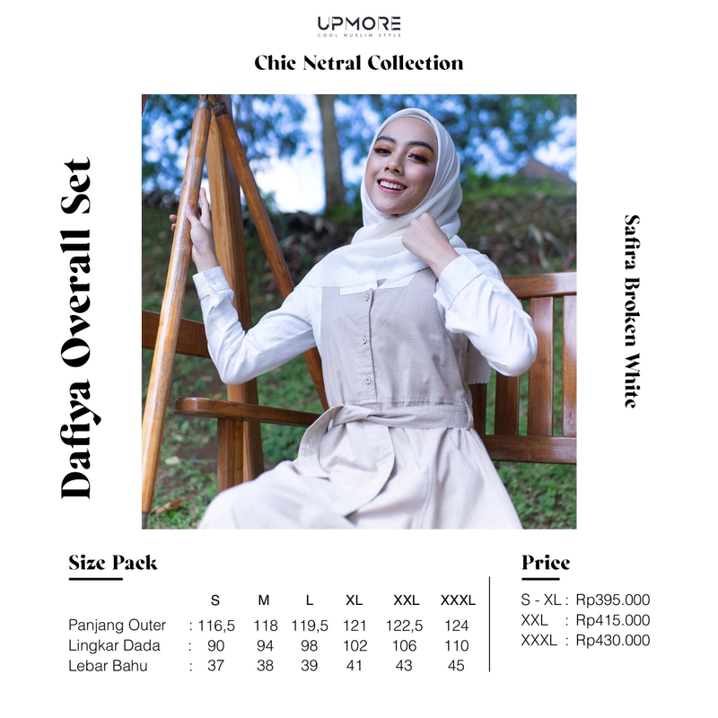 Product image Upmore - Gamis UM 022 Dafiya S Safari - Broken White SET