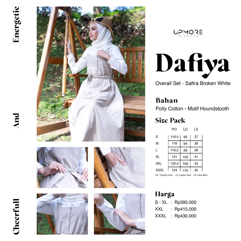 Product image Upmore - Gamis UM 022 Dafiya S Safari - Broken White SET