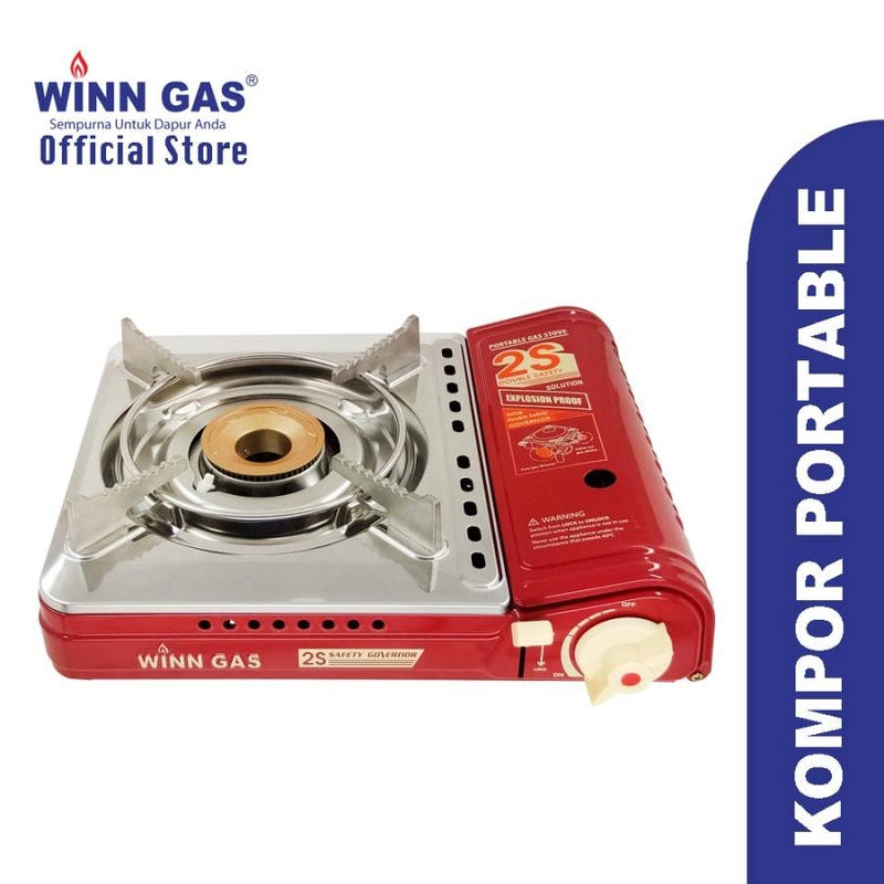 Product image Winn Gas - Kompor Portable W2S 335 x 281 x 105mm Merah