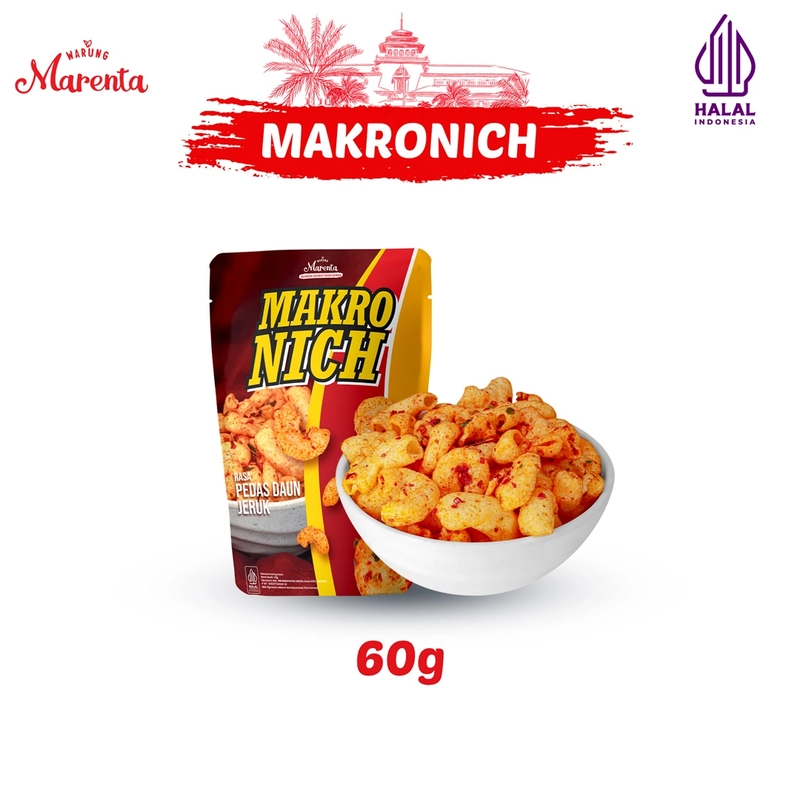 Product image KSM Group - Warung Marenta Makanan MAKRONICH 60 Pedas Daun Jeruk