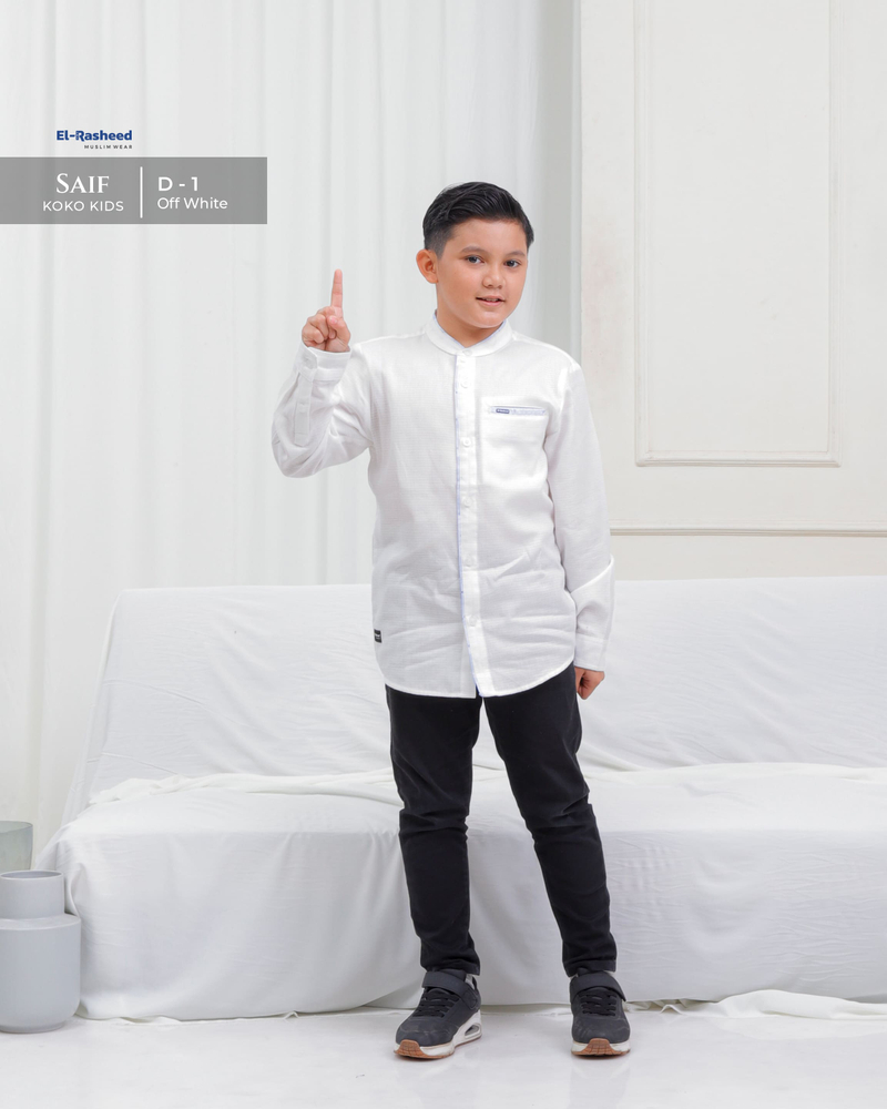 Product image Yasmeera Official - Baju Koko Saif Anak S D1 - OFF WHITE