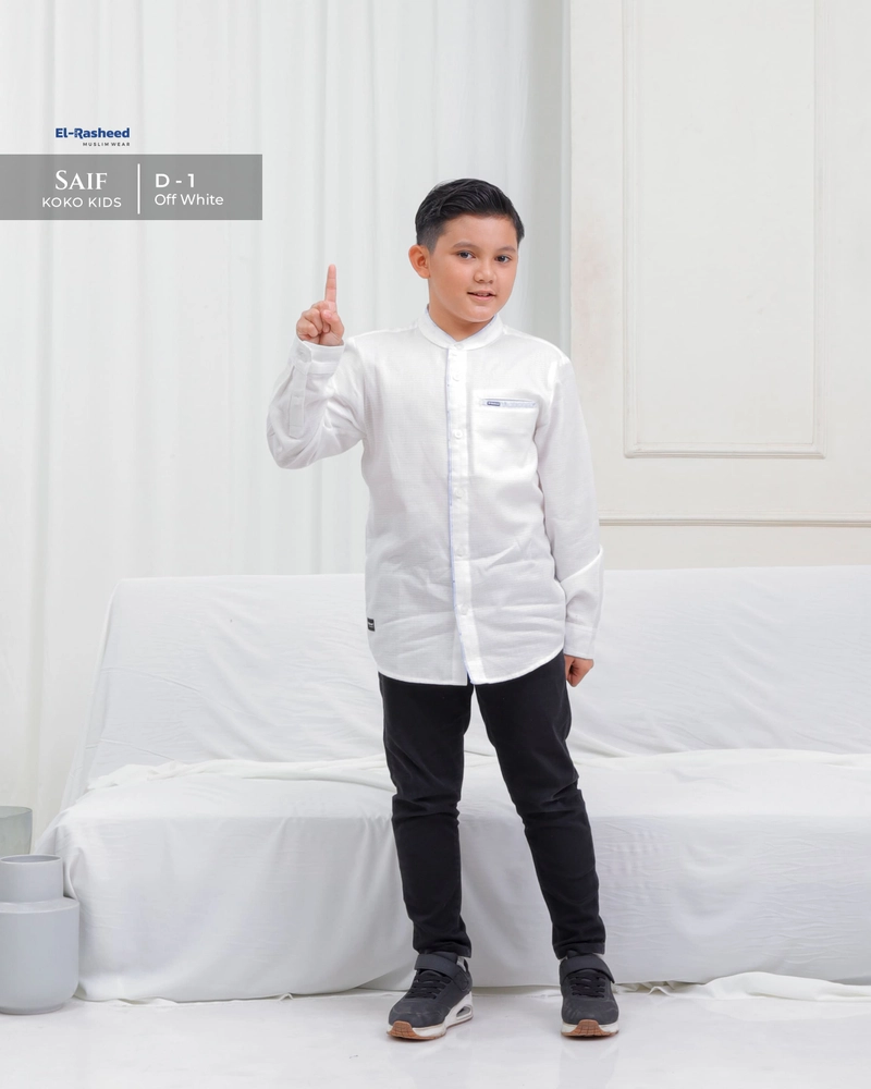 Product image Yasmeera Official - Baju Koko Saif Anak S D1 - OFF WHITE