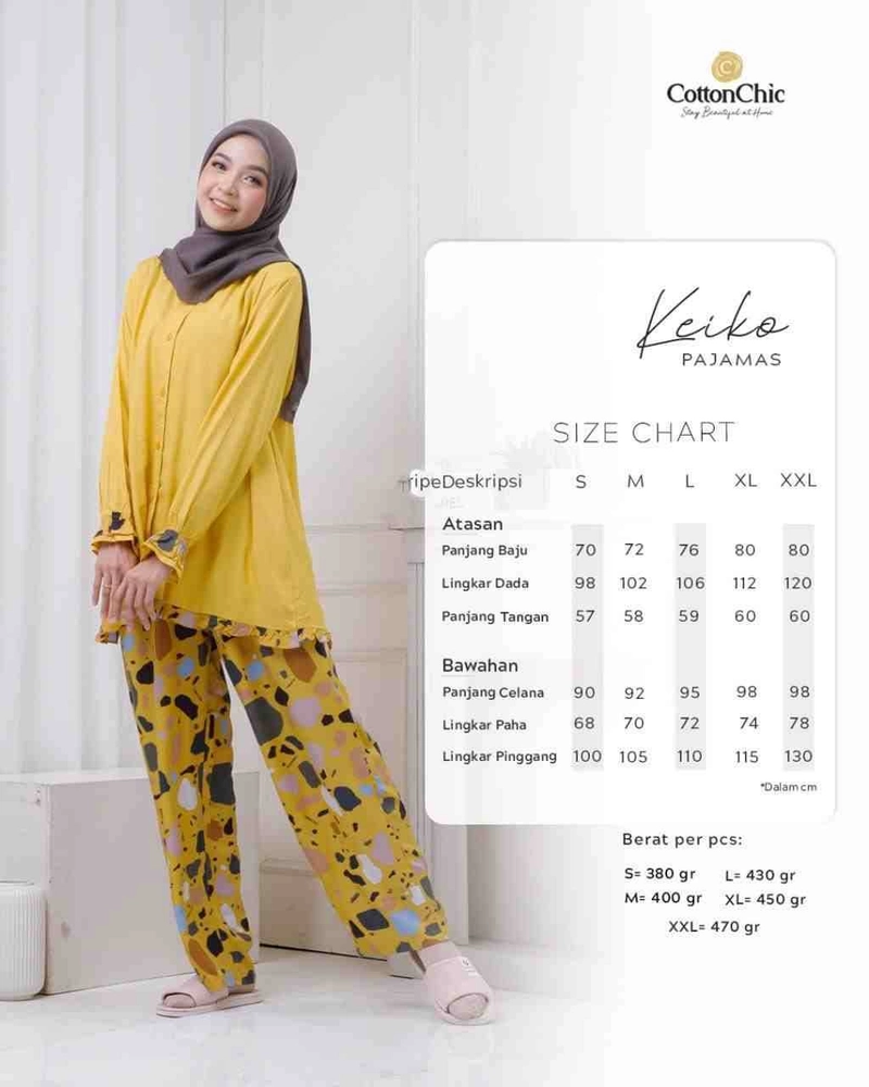 Product image PIYAMA KEIKO L DAISY MUSTARD