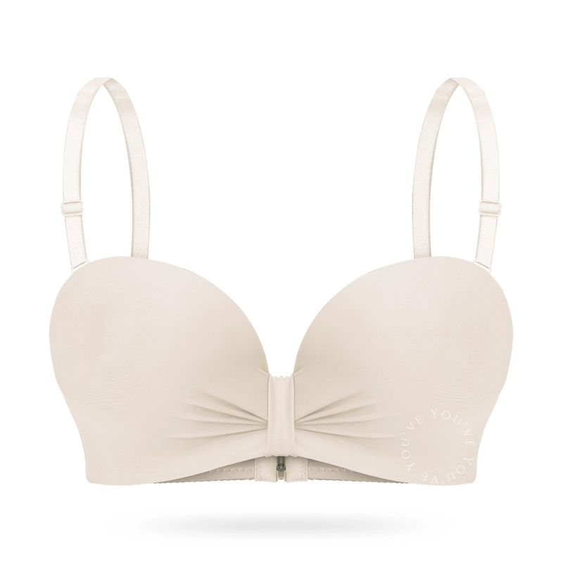 Product image Youhave - Youve YouHave BH Bra Seamless Lembut Half Cup B Busa Sedang Push Up Kawat Kait 3 Bra Tali Bisa Dilepas 100196 38 Cream