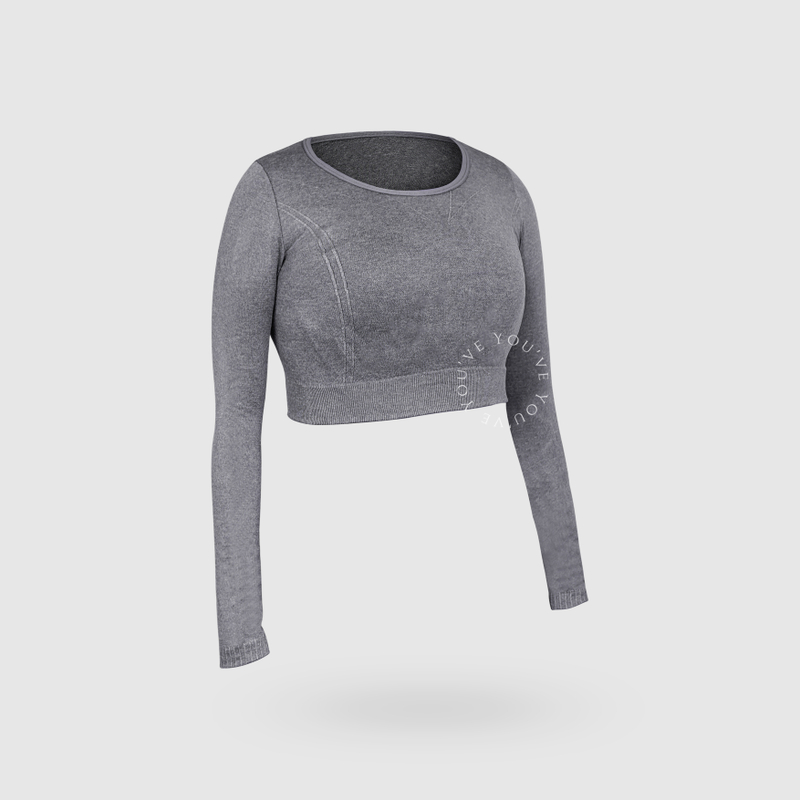Product image Youhave - Atasan Olahrga Pakaian Olahraga Croptop Lengan Panjang Sport Bra Sportwear Wanita Y00004A M/L BLA