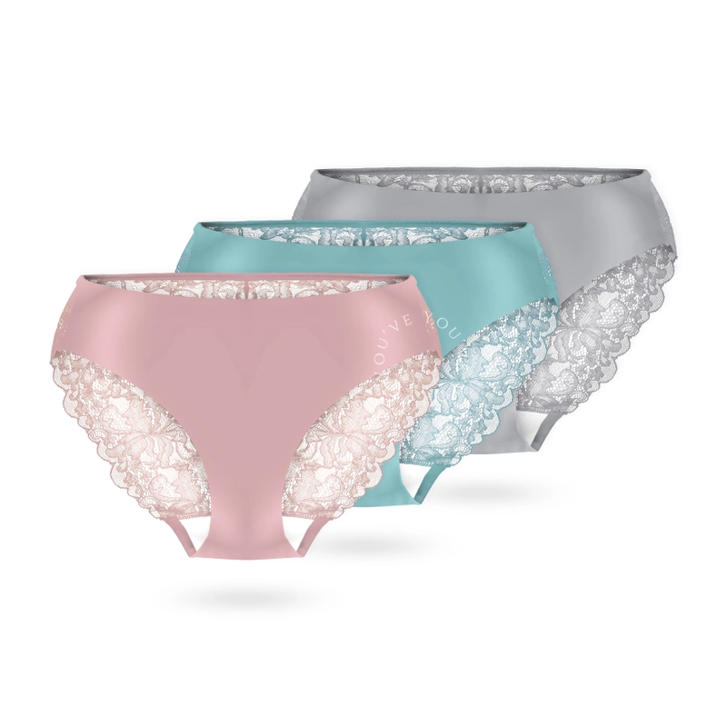 Product image Youhave - Youve 3PCS Celana Dalam Wanita Premium Seamless Panty Lace Brokat Renda Brukat CD Kutang Wanita 300075 M MULTICOLOUR