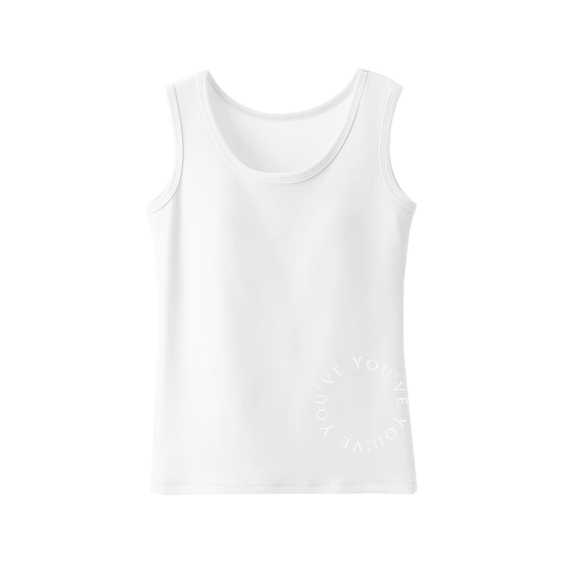 Product image Youhave - Youve Tank Top Tanktop Basic Singlet Tali Lebar Strap Square Neck Stretch Katun Wanita 700030 L WHITE