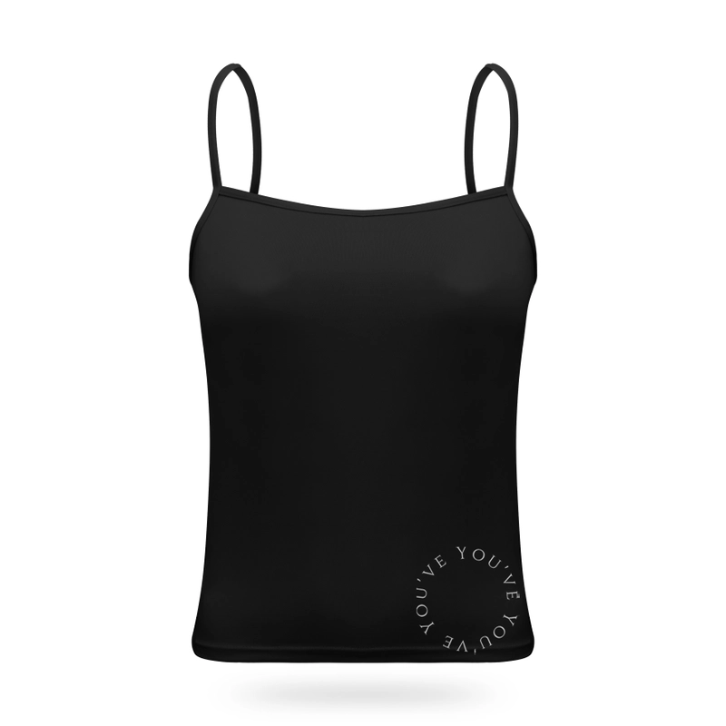 Product image Youhave - Youve Tank Top Tanktop Singlet Wanita Tali Kecil Spageti Spaghetti Croptop Tangtop Perempuan 100161 L BLACK