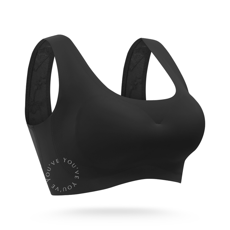 Product image Youhave - BH Seamless Sport Bra BH Sport Wanita Bra Wanita Tanpa Kait Jahitan Busa Tipis 100198 M BLACK