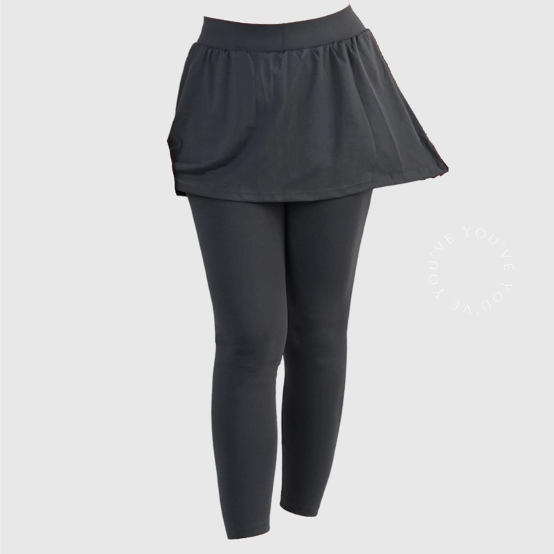 Product image Youhave - Celana Yoga Legging Olahraga Wanita Rok Skirt Hijab Polos Gym Tennis Running Sport Y00009 L BLACK