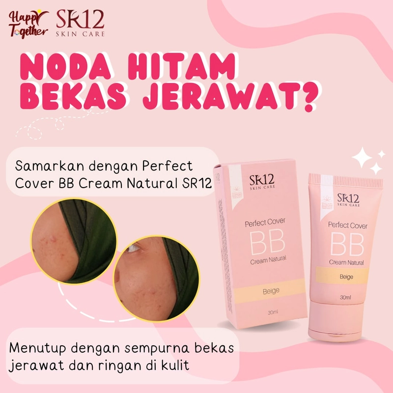 Product image SR12 Skincare - SR12 Skincare - Perfect Cover BB Cream Natural Beige Tahan Luntur Hingga 8 Jam Menutupi Flek Hitam Bekas Jerawat BB CREAM BEIGE