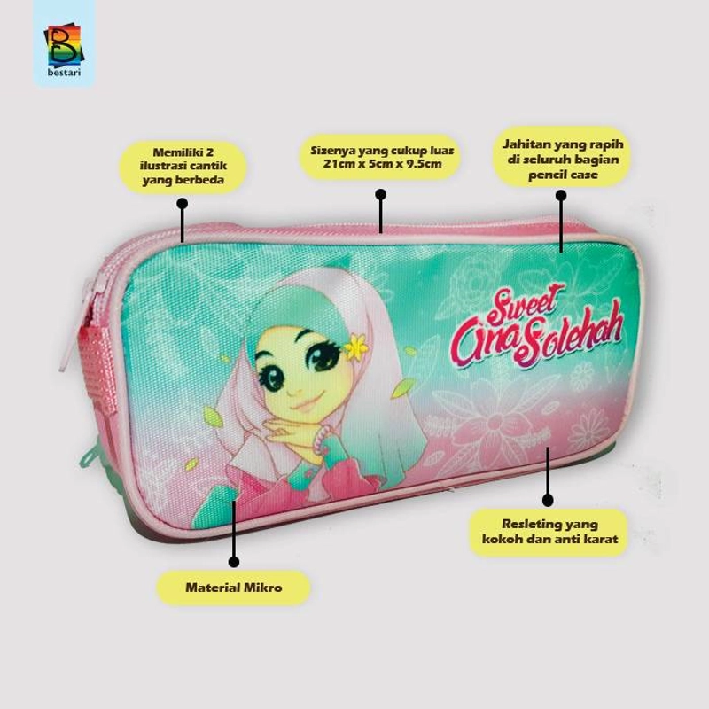 Product image Zikrul Bestari - Tempat Pensil Anak Perempuan Micro Purple 1 Pcs