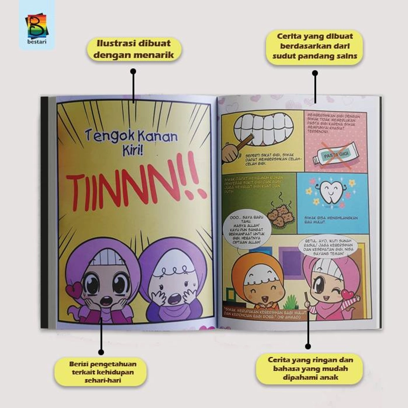 Product image Zikrul Bestari - Komik Sains Anak Islami Nisa Sayang Muslim Komik Sains Anak 1 Paket (Isi 2 Komik)