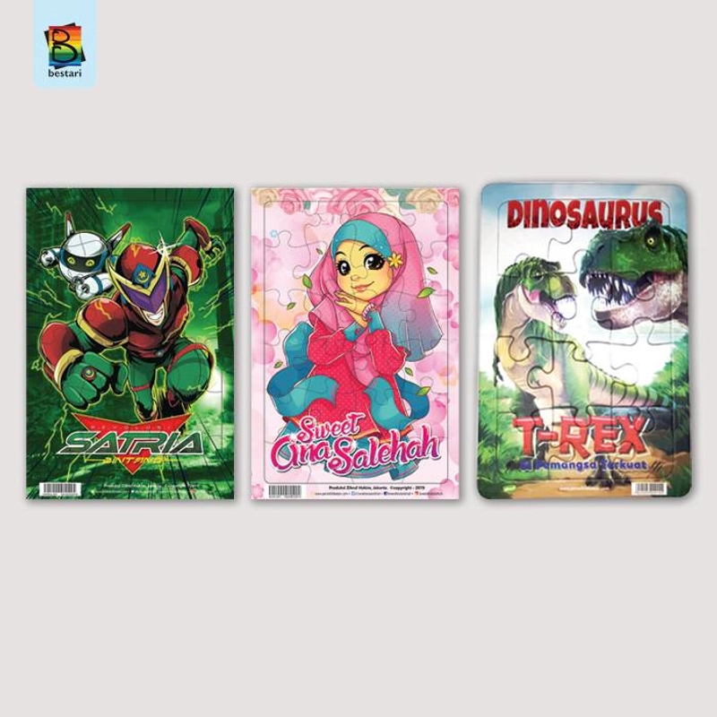 Product image Zikrul Bestari - Paket Puzzle Anak Hebat Sedang 1 Paket (Isi 3 Puzzle)