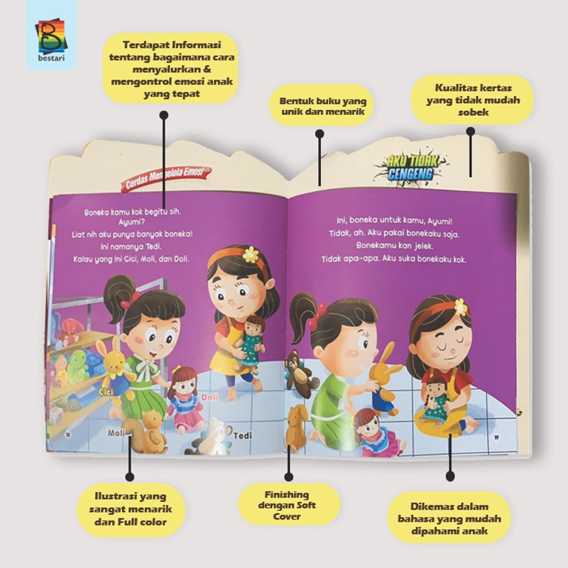 Product image Zikrul Bestari - Buku Cerita Anak Bergambar seri Cerdas Mengelola Emosi 220 Mix 2 pcs Buku Random