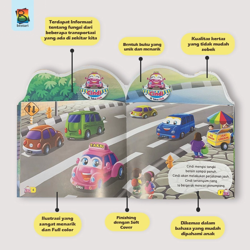 Product image Zikrul Bestari - Buku Cerita Anak Bergambar seri Mengenal Transportasi 220 Mix 2 pcs Buku Random