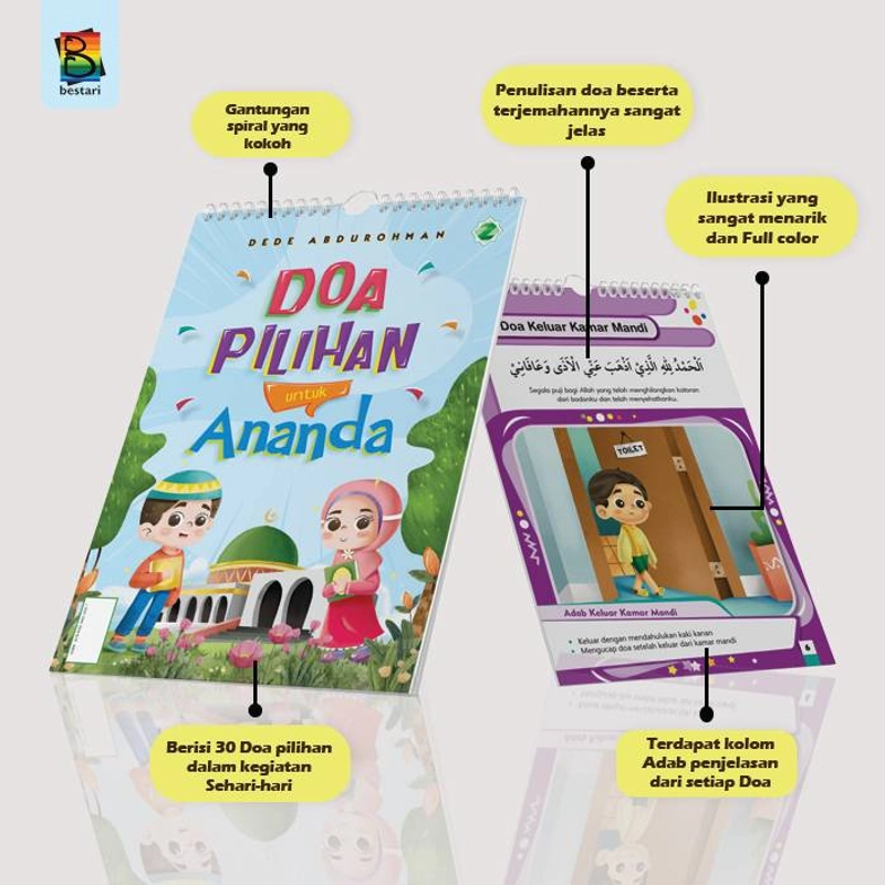 Product image Zikrul Bestari - Spiral Book Doa Harian Ananda 1 Pcs