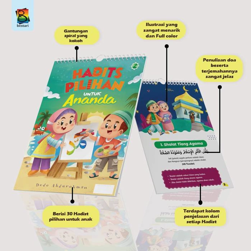 Product image Zikrul Bestari - Spiral Book Hadist Pilihan Ananda 1 Pcs
