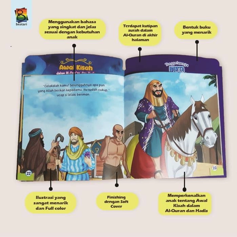 Product image Zikrul Bestari - Buku Cerita Anak Bergambar Seri Kisah Dalam Al-Qur'an Per Buku Mix 2 Pcs Judul Buku