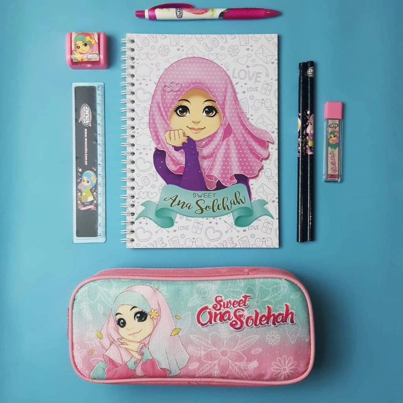Product image Zikrul Bestari - Paket Alat tulis Sekolah Anak Sweet Ana ATK + Tempat Pensil 1 paket