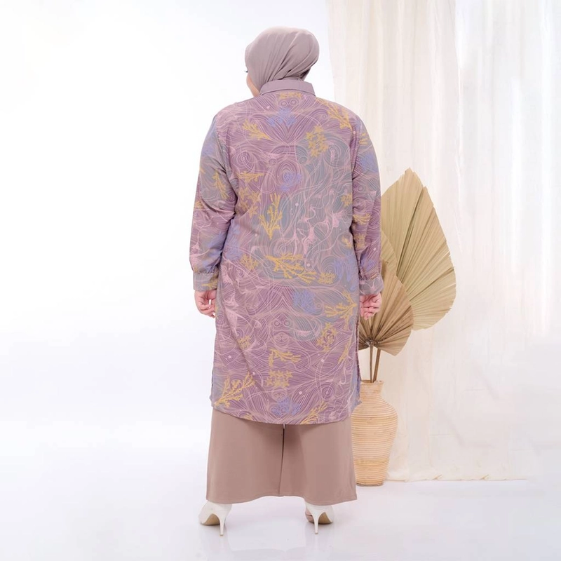 Product image ZM Zaskia Mecca - Mine Brown Plus Size Tunik - Jelita Indonesia - Edisi Derawan 3L