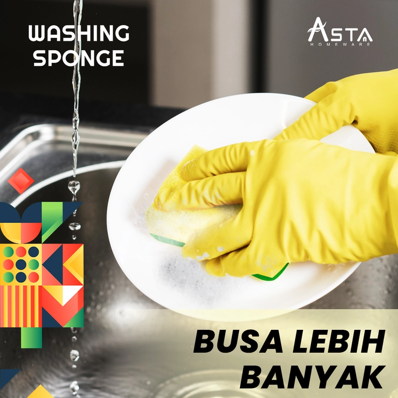 Product image Asta Homeware Official - Spons Cuci Piring Kuning Isi 6 pcs All Size All Color