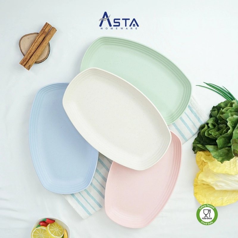 Product image Asta Homeware Official - Asta Piring Saji Oval Makanan Buah Kue Bahan Jerami Gandum All Size All Color