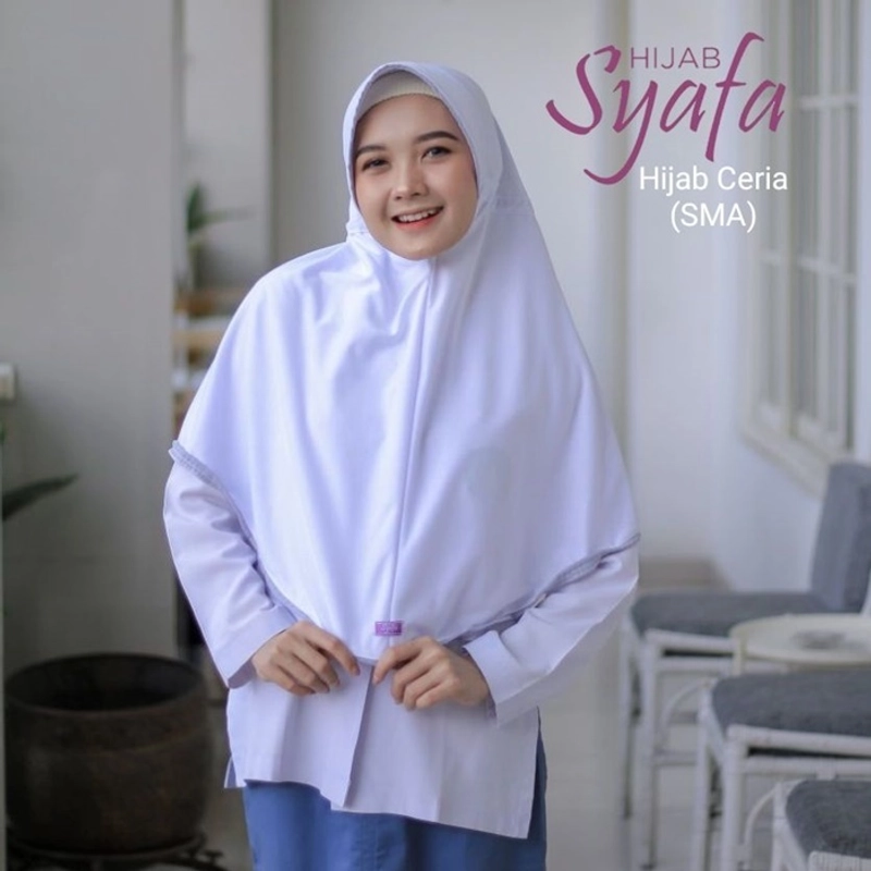 Product image Syafa Hijab - Hijab Sekolah Ceria SMA All Size Putih