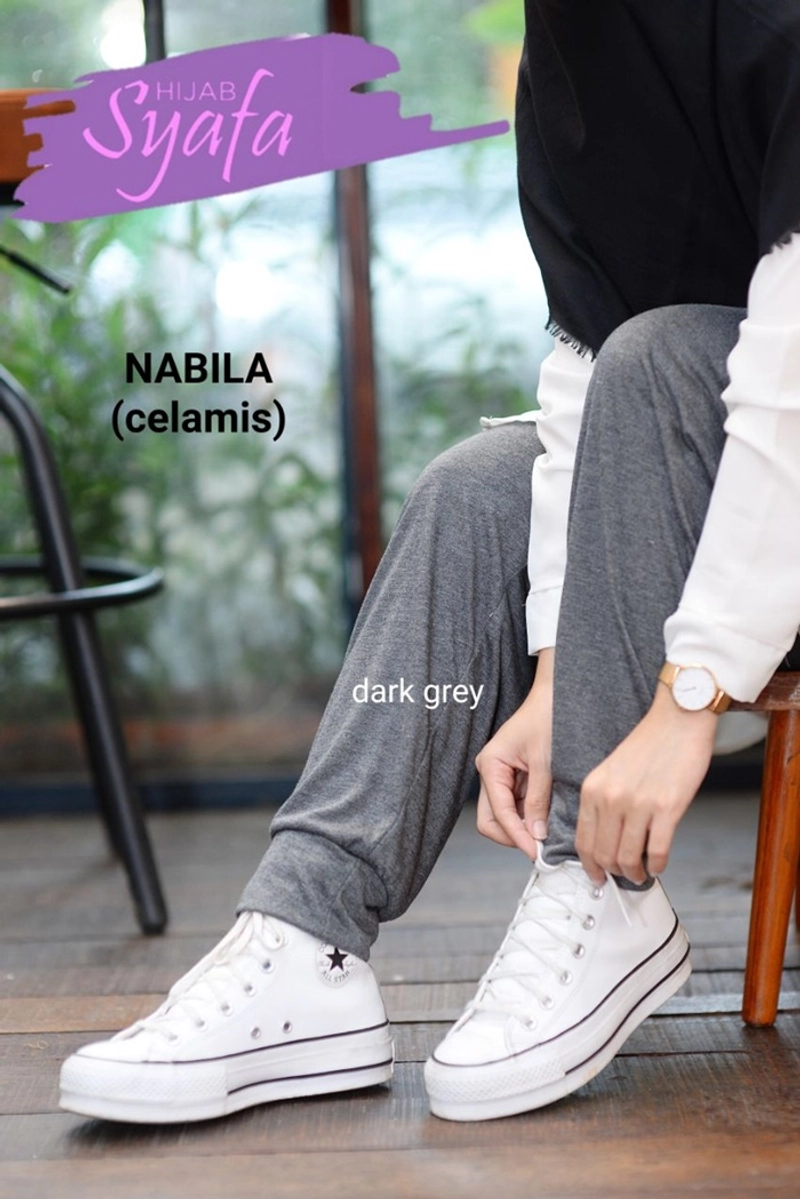 Product image Syafa Hijab Nabila Celamis All Size Dark grey