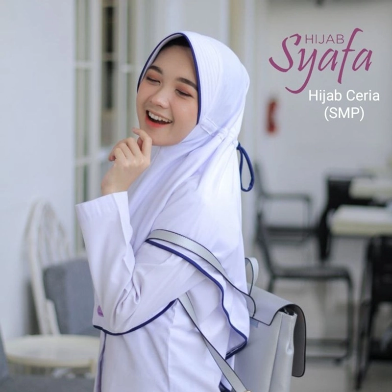 Product image Syafa Hijab - Hijab Sekolah Ceria  SMP All Size Putih