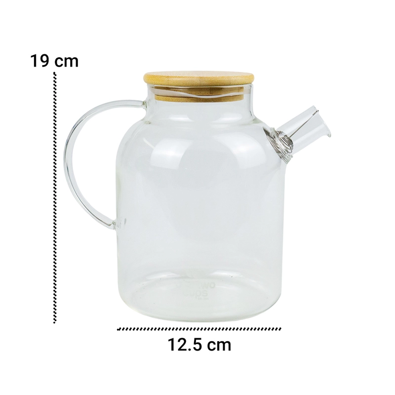 Product image RUMAH RAYA - (PO) Teko Pitcher Teapot Maker Glass 1500 ml - TP-760 1.5 Liter Putih