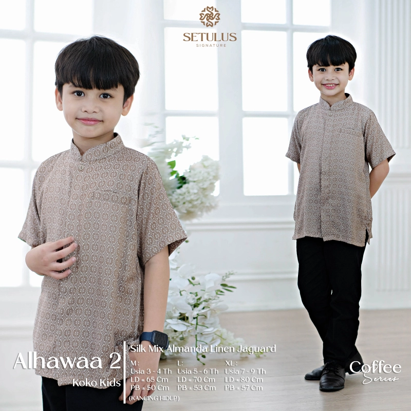 Product image Griya Busanaku Solo - Alhawaa #2 Set Family Couple original brand (COFFEE SERIES) M Anak laki-laki