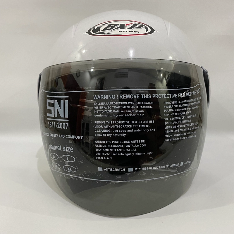 Product image CRX Helmet - Helm Nuvo Solid Putih Polos Glossy - Helm SNI - Helm Dewasa L Nuvo Putih Glossy
