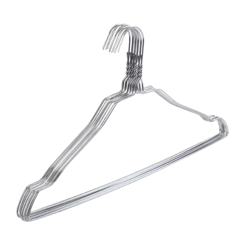 Product image KAHASIL - Hanger Baju Besi Stainless Steel (Isi 10pcs) Gantungan Baju Jemuran Pakaian Serbaguna KMJ056 SILVER