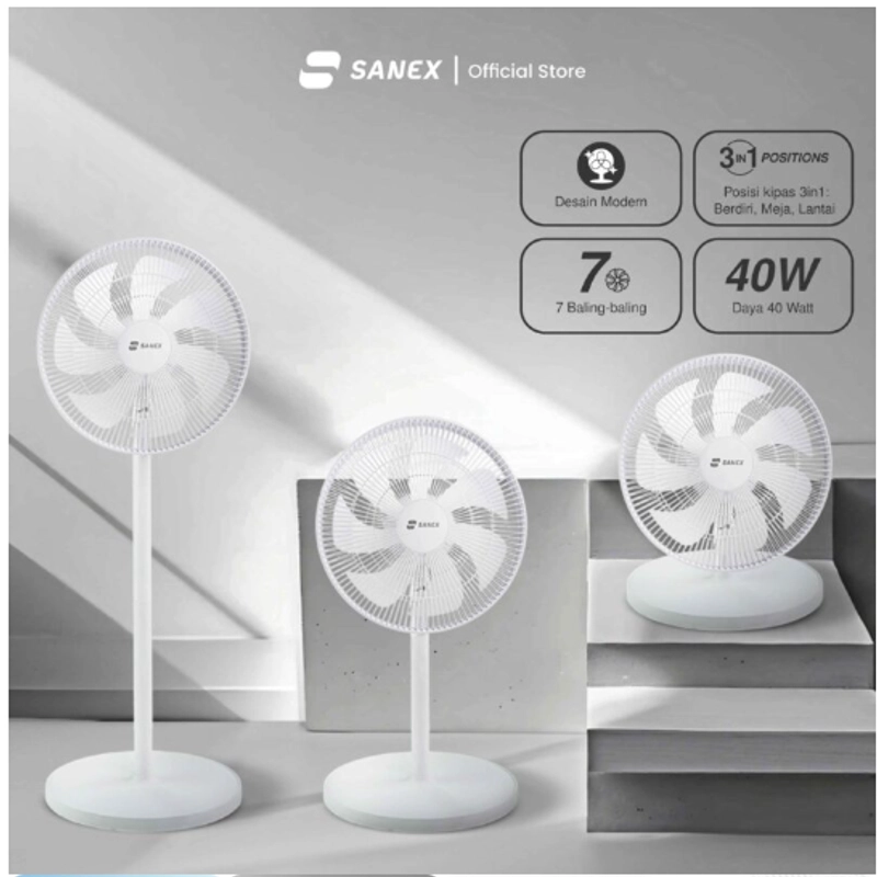 Product image UTAMAMEGA - Kipas Angin Berdiri 16in Sanex Siwon SSF-1621 Tanpa Remote Type SSF-1621