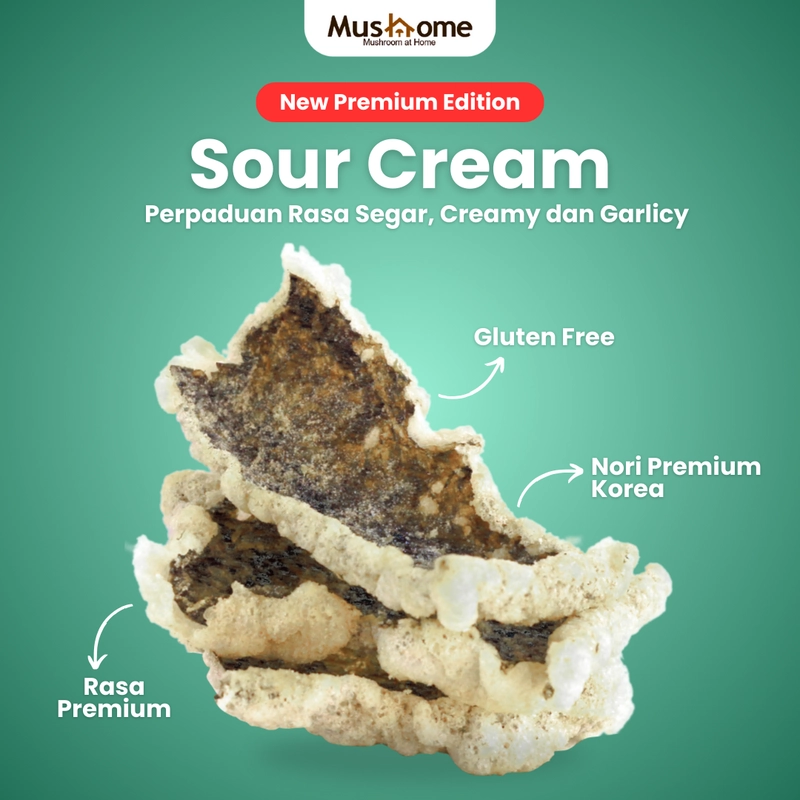 Product image Mushome Official - Keripik Korean Seaweed-Mushome Chips 80gr Sour Cream