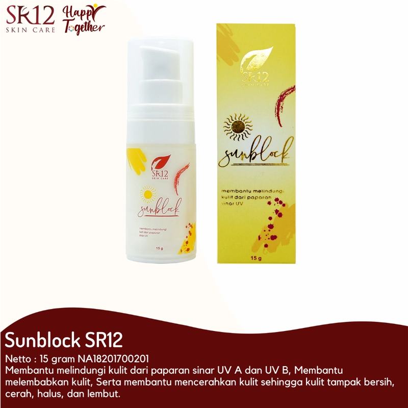 Product image SR12 Sunblock SPF 30 Melindungi Kulit Dari Paparan Sinar Matahari Untuk Kulit Kering 15gr Sunblock