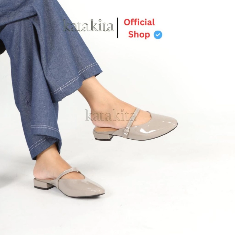 Product image Katakita - Katakita Lavenya Mules Wanita Heels / Sepatu Mules Wanita 3cm 40 Cream