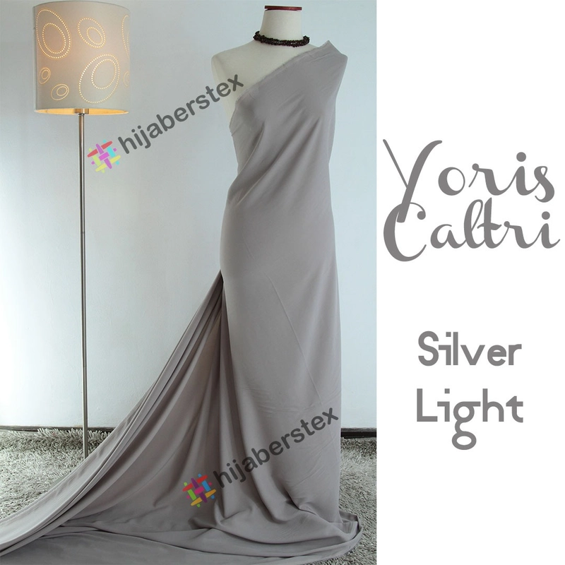 Product image Hijaberstex - HijabersTex 1/2 Meter Kain YORIS CALTRI 1/2 Meter Silver Light