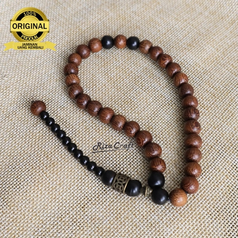 Product image Riza Craft - Tasbih 33 Butir Kayu Galih Kelor Coklat ASLI Kalimantan 33 Butir Coklat