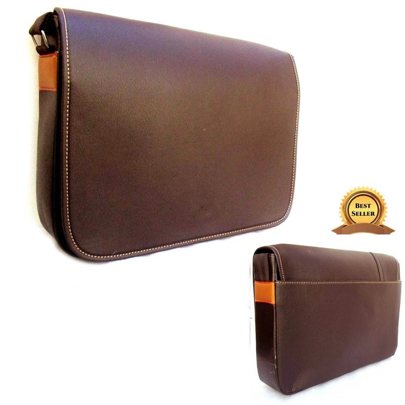 Product image Lanc Fashion - Tas Kasual Pria selempang Oscar Jumbo Crossbody Shield WARNA COKELAT