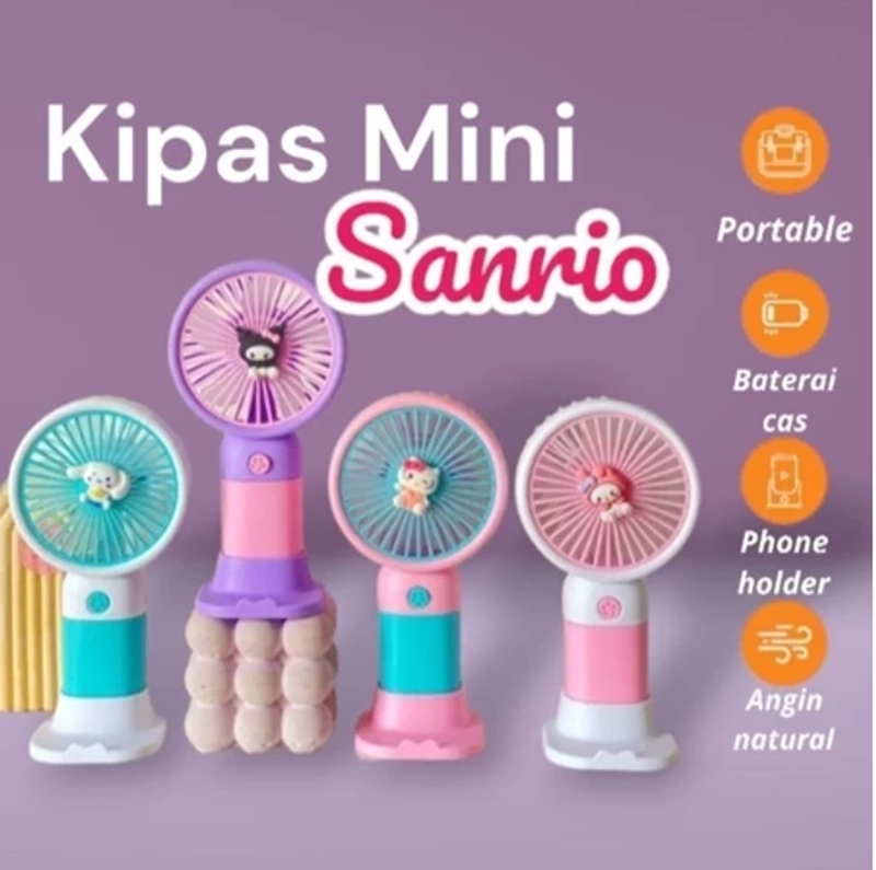 Product image UNIQSO STORE - KIPAS PORT SANRIO Kipas Angin Portable Mini Fan Karakter Sanrio Tangan Genggam 1 unit Melody