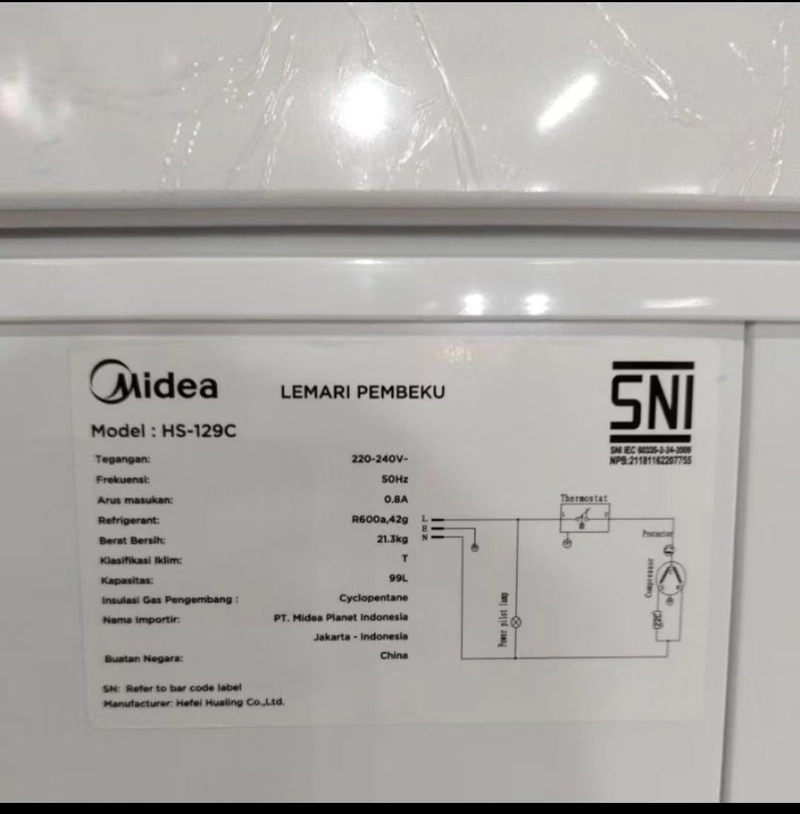 Product image Rizki Electronics - CHEST FREEZER BOX MIDEA HS 129C 100 LTR 100 liter putih