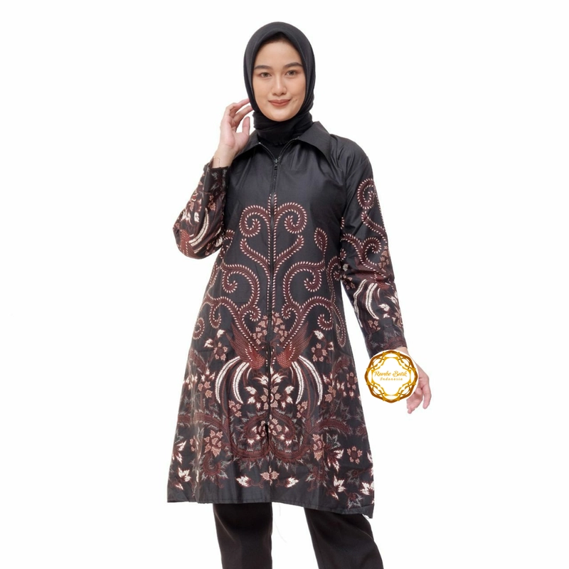 Product image Tunik Zipper - Batik Wanita Unggul Jaya Bahan Halus Tebal dan Anti Luntur - TU3 XXL TP2