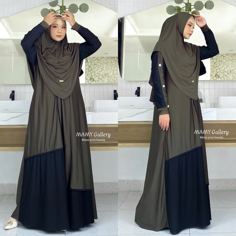 Product image MAMY Gallery - [PO] SET SYARI ABAYA SHAKINA - PREMIUM QUALITY All size to JUMBO Bronze