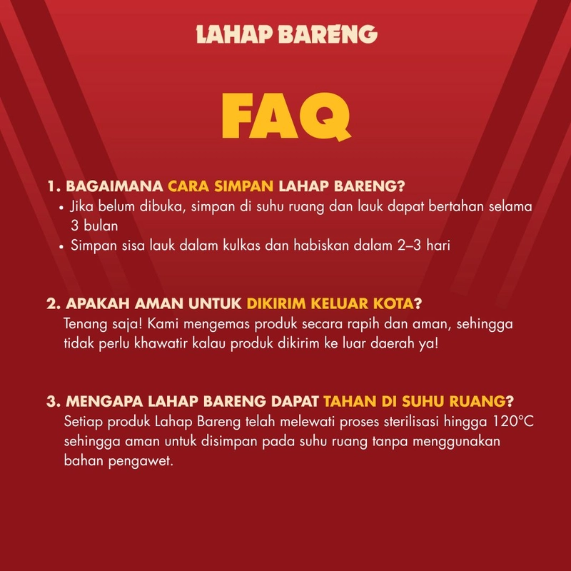 Product image Lahap Bareng - [NEW] Sapi Sambal Bakar 300gr - Lauk Praktis Siap Santap - Ready to Serve Real Foo 300 gr Sapi Sambal Bakar
