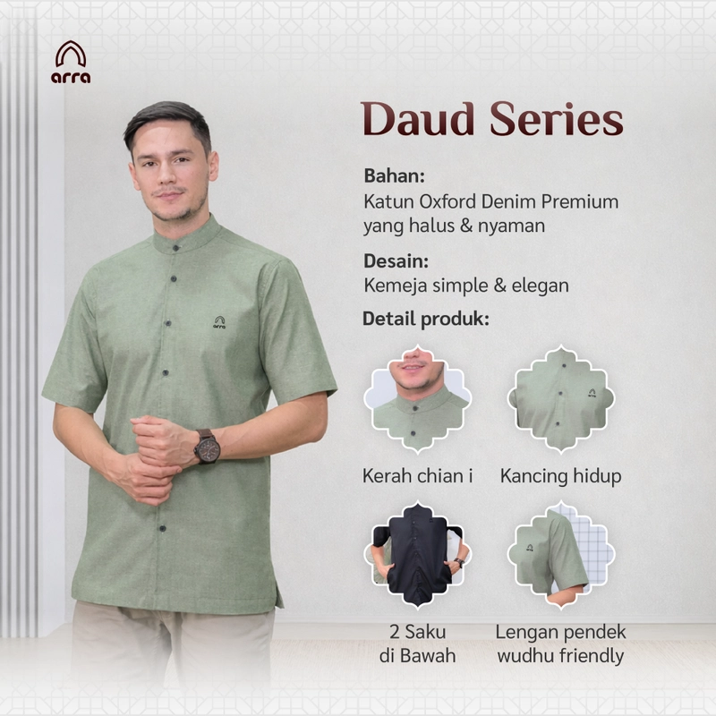 Product image Arra - Baju Koko Daud Koko Daily L Green