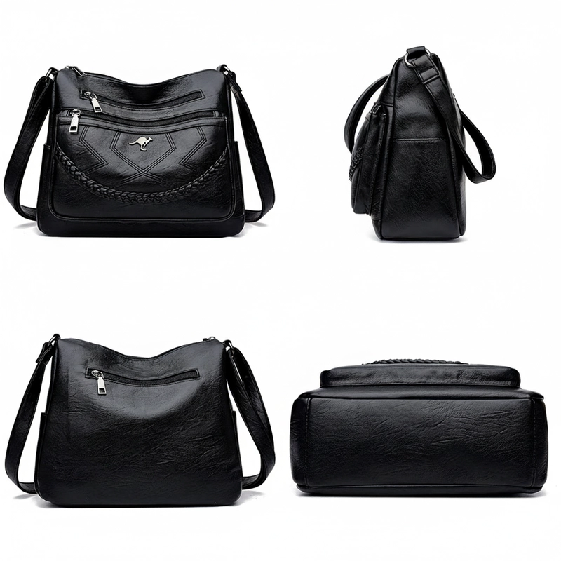 Product image CBL - BELLA Slingbag - Tas Selempang Slingbag Wanita BELLA Tas Selempang Anyaman Kepang Medium Hitam
