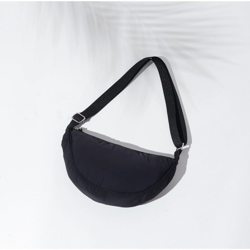 Product image CBL - SHIRIN Waistbag - Tas Pinggang Dan Selempang Half Monn Waistbag Dan Slingbag Unisex Simple Casual Ba Small Hitam