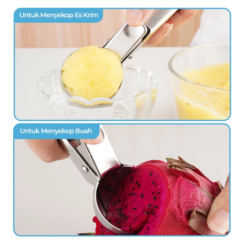 Product image RUMAH RAYA - Sendok Es Krim Ice Cream Scoop Spoon - 164z - Silver Scoop Stainless
